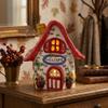Blue Sky Clayworks Small Cottage Candle House, 5.75" L x 5.5" W x 6.25" H view 2