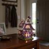 Blue Sky Clayworks Ewe are Special Candle House, Ceramic, 10" L x 6" W x 8" H, Lavender Sheep Cottage Glow view 2