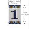 Spanish 7.5cm x 3.7cm Abstract Hand-Painted Ceramic Numbers, Letters, Tiles & Filigree Metal Frames (U) view 3