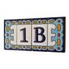 Spanish 7.5cm x 3.7cm Abstract Hand-Painted Ceramic Numbers, Letters, Tiles & Filigree Metal Frames (O) view 2