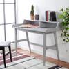 SAFAVIEH Home Collection Wrigley Dark Grey Office Living Room Bedroom Study Foyer Writing Desk DSK1400A view 1