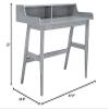 SAFAVIEH Home Collection Wrigley Dark Grey Office Living Room Bedroom Study Foyer Writing Desk DSK1400A view 2