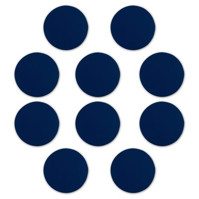 10 Round Foam Bud Coasters Pack, 4 inch - PU Foam, Party Favor - Navy Blue