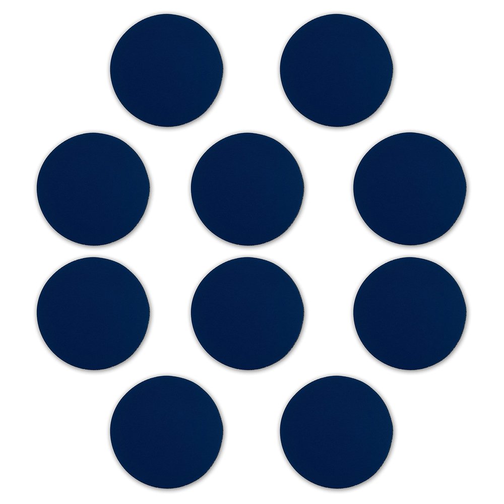 10 Round Foam Bud Coasters Pack, 4 inch - PU Foam, Party Favor - Navy Blue