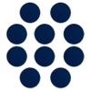10 Round Foam Bud Coasters Pack, 4 inch - PU Foam, Party Favor - Navy Blue view 1