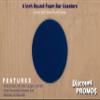 10 Round Foam Bud Coasters Pack, 4 inch - PU Foam, Party Favor - Navy Blue view 2