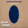 10 Round Foam Bud Coasters Pack, 4 inch - PU Foam, Party Favor - Navy Blue view 3