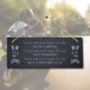 Stukk Bike Four Wheels Move Body Two Soul Listening Riding Bikers Laser Hanging Shed Sign (If You Want to Be Happy D2), Natural Engraved Slate Stone Plaque, 30x12cm (Large) view 1