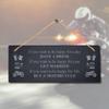Stukk Bike Four Wheels Move Body Two Soul Listening Riding Bikers Laser Hanging Shed Sign (If You Want to Be Happy D2), Natural Engraved Slate Stone Plaque, 30x12cm (Large) view 2
