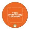 50 Round Foam Bud Coasters Pack, 4 inch - Customizable Text, Logo - PU Foam, Party Favor - Neon Orange view 1