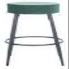 SAFAVIEH Home Collection Bohden Malachite Green Velvet/Black 24-inch Round Kitchen Breakfast Nook Island Dining Pub Counter Stool view 1