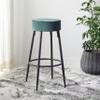 SAFAVIEH Home Collection Bohden Malachite Green Velvet/Black 24-inch Round Kitchen Breakfast Nook Island Dining Pub Counter Stool view 2