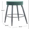 SAFAVIEH Home Collection Bohden Malachite Green Velvet/Black 24-inch Round Kitchen Breakfast Nook Island Dining Pub Counter Stool view 3