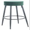 SAFAVIEH Home Collection Bohden Malachite Green Velvet/Black 24-inch Round Kitchen Breakfast Nook Island Dining Pub Counter Stool view 4