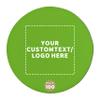 100 Round Foam Bud Coasters Pack, 4 inch - Customizable Text, Logo - PU Foam, Party Favor - Lime Green view 1