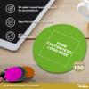 100 Round Foam Bud Coasters Pack, 4 inch - Customizable Text, Logo - PU Foam, Party Favor - Lime Green view 2
