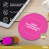 100 Round Foam Bud Coasters Pack, 4 inch - Customizable Text, Logo - PU Foam, Party Favor - Neon Pink view 2
