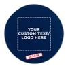 50 Round Foam Bud Coasters Pack, 4 inch - Customizable Text, Logo - PU Foam, Party Favor - Navy Blue view 1