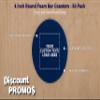 50 Round Foam Bud Coasters Pack, 4 inch - Customizable Text, Logo - PU Foam, Party Favor - Navy Blue view 3