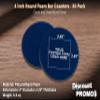 50 Round Foam Bud Coasters Pack, 4 inch - Customizable Text, Logo - PU Foam, Party Favor - Navy Blue view 4