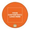 100 Round Foam Bud Coasters Pack, 4 inch - Customizable Text, Logo - PU Foam, Party Favor - Neon Orange view 1