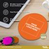 100 Round Foam Bud Coasters Pack, 4 inch - Customizable Text, Logo - PU Foam, Party Favor - Neon Orange view 2