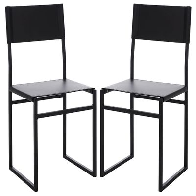 SAFAVIEH Home Collection Layne Black Living Room Accent Dining Chair (Fully Assembled)