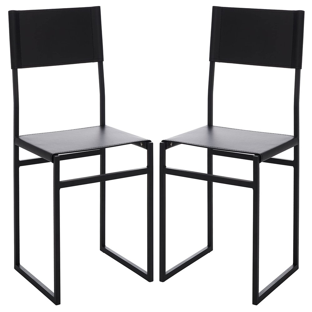 SAFAVIEH Home Collection Layne Black Living Room Accent Dining Chair (Fully Assembled)
