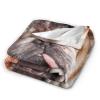 Feartdiy English Bulldog Dog Brown Couch Blanket for Kids Adults Women,Soft Fleece Throw Blanket Cozy Bed Blankets King Size for Couch Bed Travel Camping 50"X40" view 2