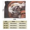 Feartdiy English Bulldog Dog Brown Couch Blanket for Kids Adults Women,Soft Fleece Throw Blanket Cozy Bed Blankets King Size for Couch Bed Travel Camping 50"X40" view 3