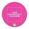 50 Round Foam Bud Coasters Pack, 4 inch - Customizable Text, Logo - PU Foam, Party Favor - Neon Pink view 1