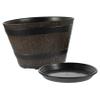 Hemoton Unique Plant Pot Imitation Wooden Barrel Planter Large Flowerpot for Succulents Decor view 1