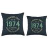 52 Year Old Bday Legend Since 1974 - Vintage 52nd Birthday Throw Pillow view 3