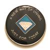 39 Year NA Blue & Gold Diamond Style Recovery, Clean, Medallion, Chip, Coin, Token view 2