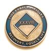 38 Year NA Blue & Gold Diamond Style Recovery, Clean, Medallion, Chip, Coin, Token view 1