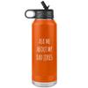 Funny Father's Day Water Bottle Ask Me About My Dad Jokes Insulated Tumbler 32oz BPA Free view 1