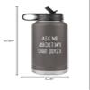 Funny Father's Day Water Bottle Ask Me About My Dad Jokes Insulated Tumbler 32oz BPA Free view 2