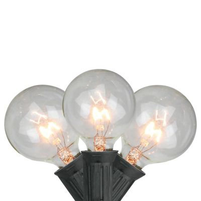 G50 Globe Christmas String Lights - 9' Black Wire - 20ct