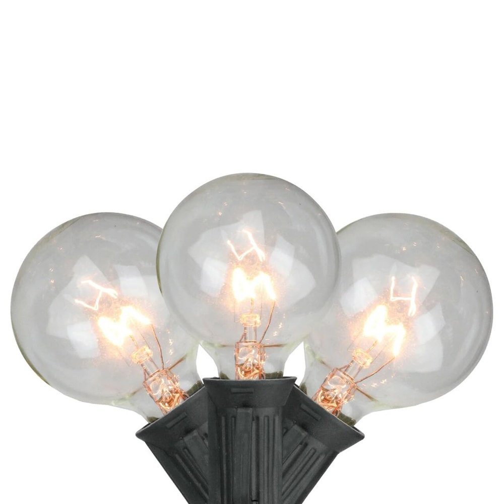 G50 Globe Christmas String Lights - 9' Black Wire - 20ct