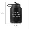 Funny Father's Day Water Bottle Ask Me About My Dad Jokes Insulated Tumbler 32oz BPA Free view 2