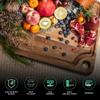 AZRHOM Large Acacia Wood Cutting Board for Kitchen, Butcher Block for Meat and Cheese, Chopping Board with Hanging Hole and Groove 18x12 Inch view 4