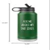 Funny Father's Day Water Bottle Ask Me About My Dad Jokes Insulated Tumbler 32oz BPA Free view 2