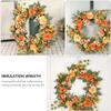 1pc Garland Decoration Daisies Wreath Floral Hoop Wreath Summer Floral Wedding Decorative Simulated Leaves Garland Wedding Door Hanging Rose Wooden Baby view 4