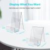 Boloyo Acrylic Book Stand with Ledge,10PC Clear Acrylic Display Easel Transparent Display Stand Holder Tablet Holder for Displaying Books,Magazine,Plate,Pictures,Artworks, CDs view 2