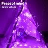 YOLIGHT Butterfly Curtain Lights 13ft 96 LED Fairy Lights 8 Modes String Lights with Remote, Butterfly Hanging Decoration for Girls Room Bedroom Wall Ceiling Party Wedding Holiday Christmas (Purple) view 3