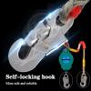 HNFDU Self Retracting Lifeline 10m, High-Altitude Fall Arrester for Roofing Construction Personal Fall Arrest Protection, Locking Snap Hook Shock Absorber view 4