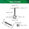 Yinpecly Ceiling-Mount Bracket, Wardrobe Pipe Bracket, 3.15" Dia, Shower Curtain Closet Wardrobe Rod Lever Support Holder Pipe Flange Socket 4pcs(3.94" Height) view 2