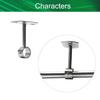 Yinpecly Ceiling-Mount Bracket, Wardrobe Pipe Bracket, 3.15" Dia, Shower Curtain Closet Wardrobe Rod Lever Support Holder Pipe Flange Socket 4pcs(3.94" Height) view 3