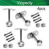 Yinpecly Ceiling-Mount Bracket, Wardrobe Pipe Bracket, 3.15" Dia, Shower Curtain Closet Wardrobe Rod Lever Support Holder Pipe Flange Socket 4pcs(3.94" Height) view 4