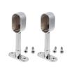 Yinpecly Shower Curtain Rods Wardrobe Pipe Lever Wall Mounted Support Bracket Suitable Pipe Diameter 0.63" x 1.18" Bright Light Tone 6pcs view 1